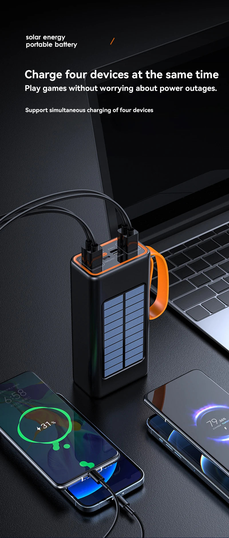MegaVolt 500000mAh Solar Power Bank