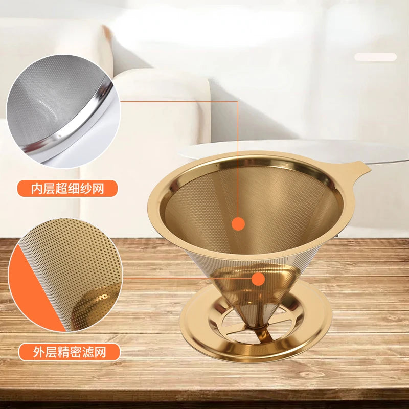 EcoBrew Stainless Steel Coffee Filter – Reusable Tea & Coffee Strainer
