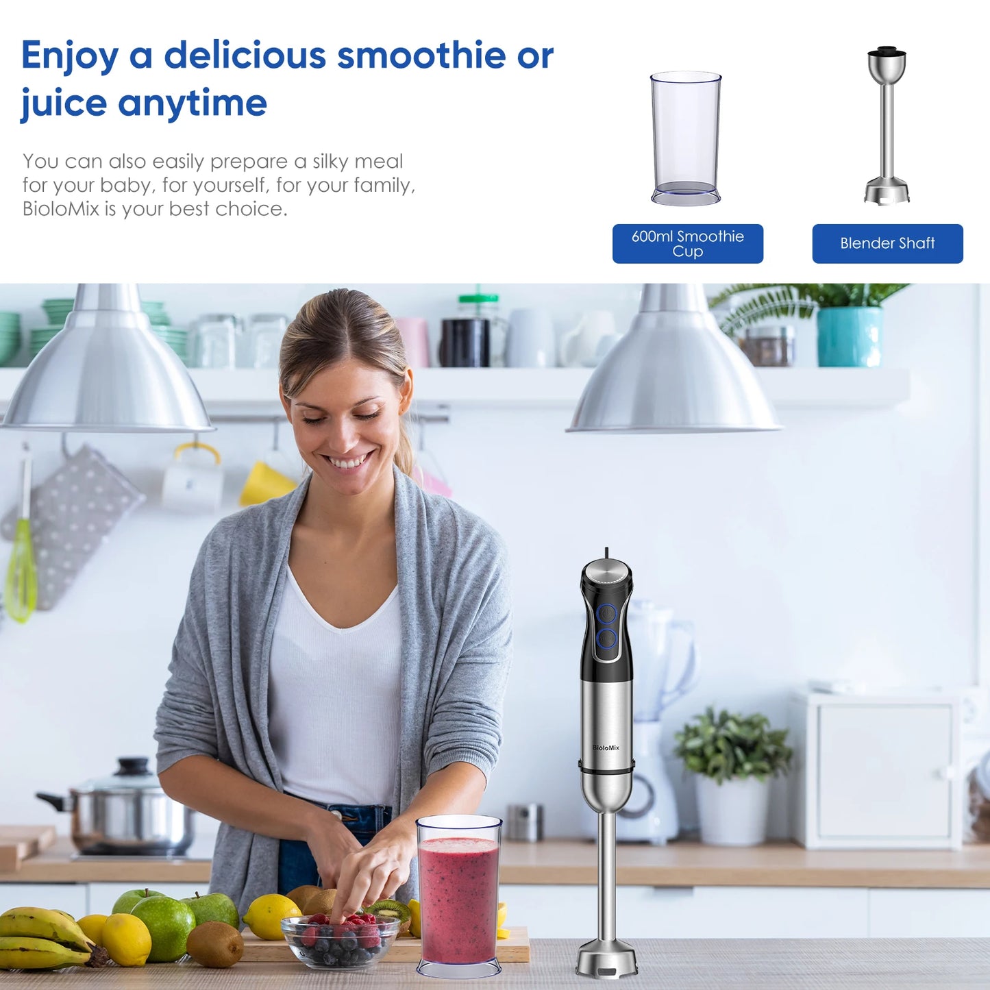 ChefBlend 5-in-1 – Powerful Hand Blender & Food Processor 1500W