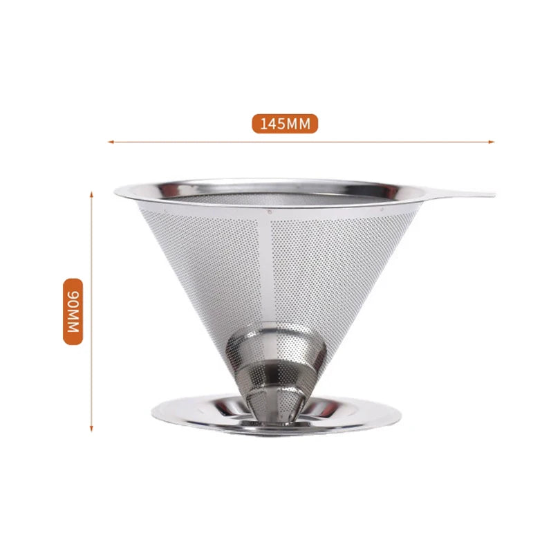 EcoBrew Stainless Steel Coffee Filter – Reusable Tea & Coffee Strainer