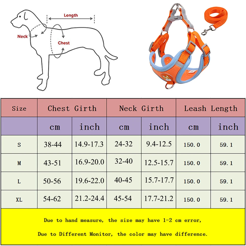 SafePaws Adjustable Dog Harness & Leash