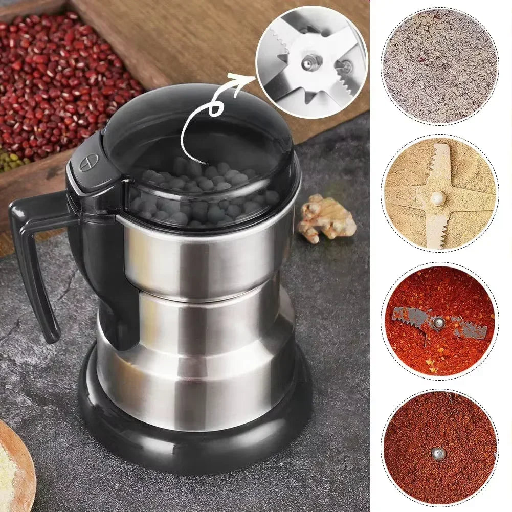 GrindEase Multipurpose Electric Grinder – Coffee & Spice Stainless Steel Mill