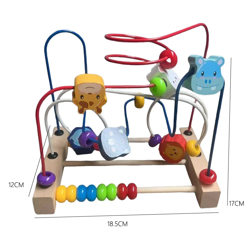 TinyMinds Learning Maze – Educational Wooden Bead Toy for Toddlers