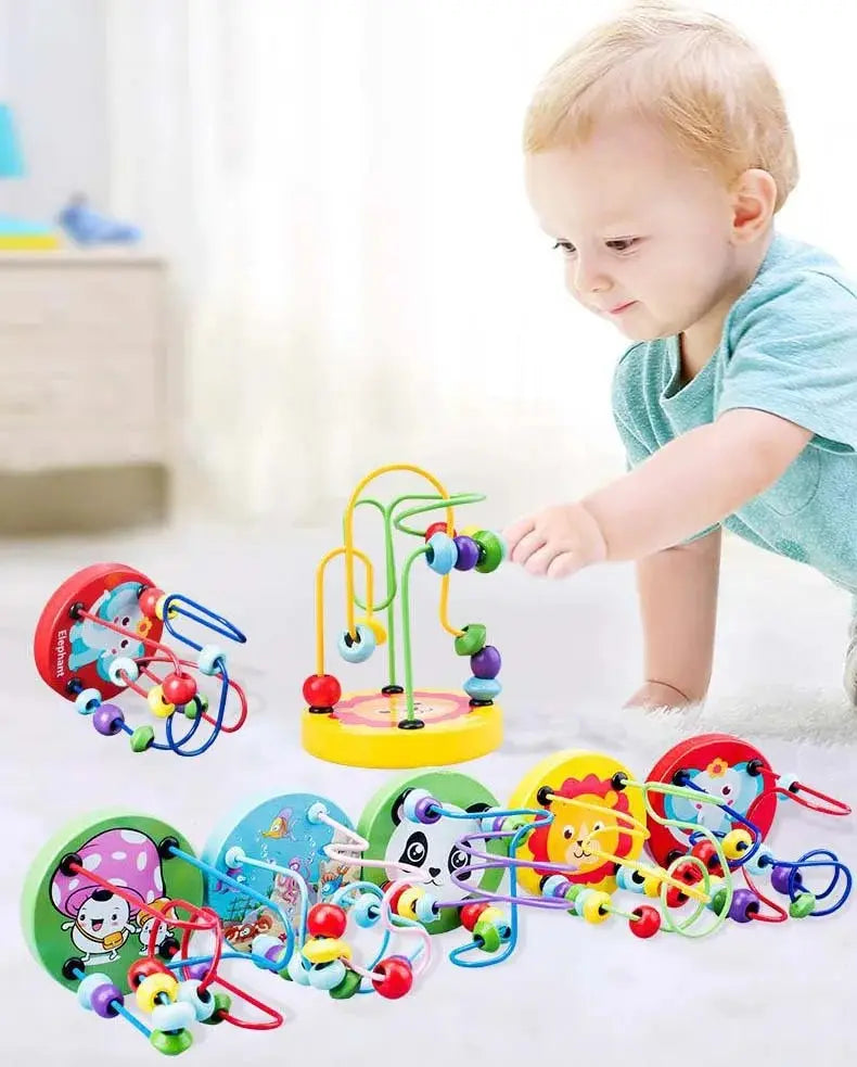 TinyMinds Learning Maze – Educational Wooden Bead Toy for Toddlers