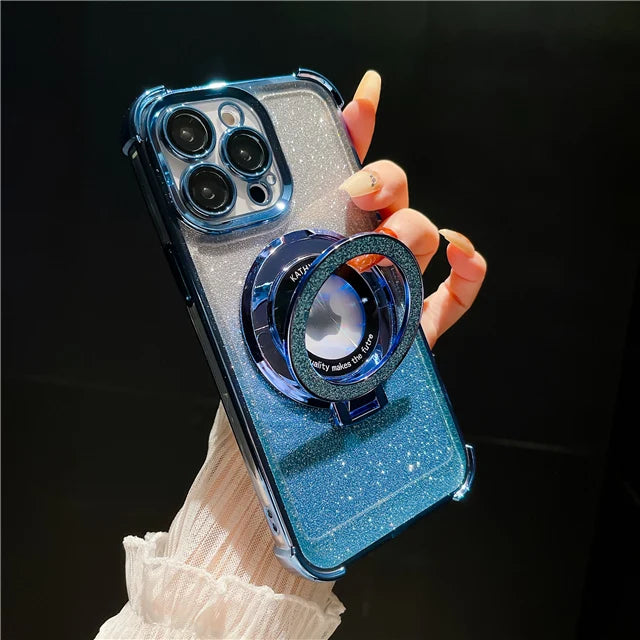 GleamGuard Pro – Luxury Magnetic Stand Case for iPhone Series