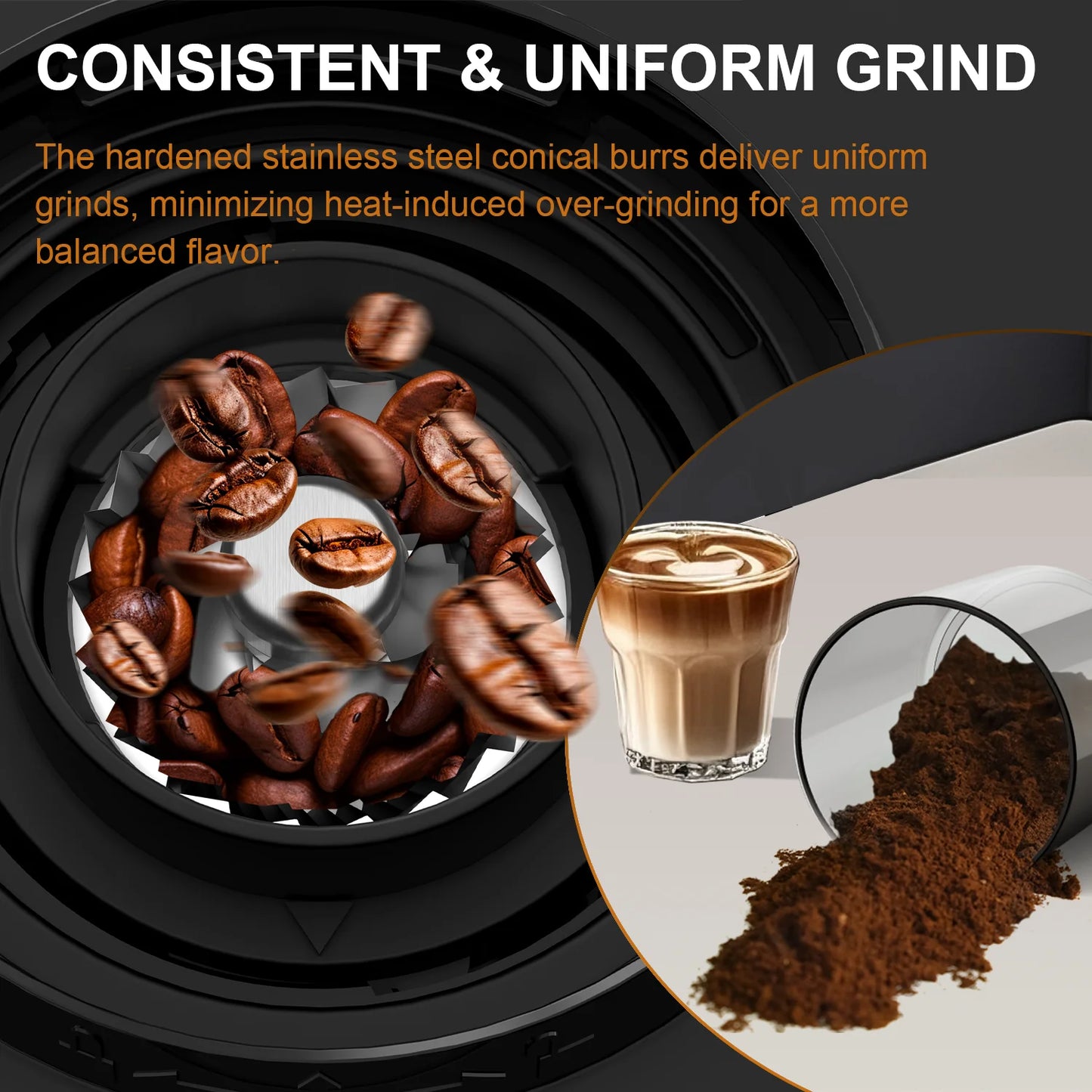 AromaGrind Smart Coffee Grinder – Adjustable Electric Mill for Espresso & French Press