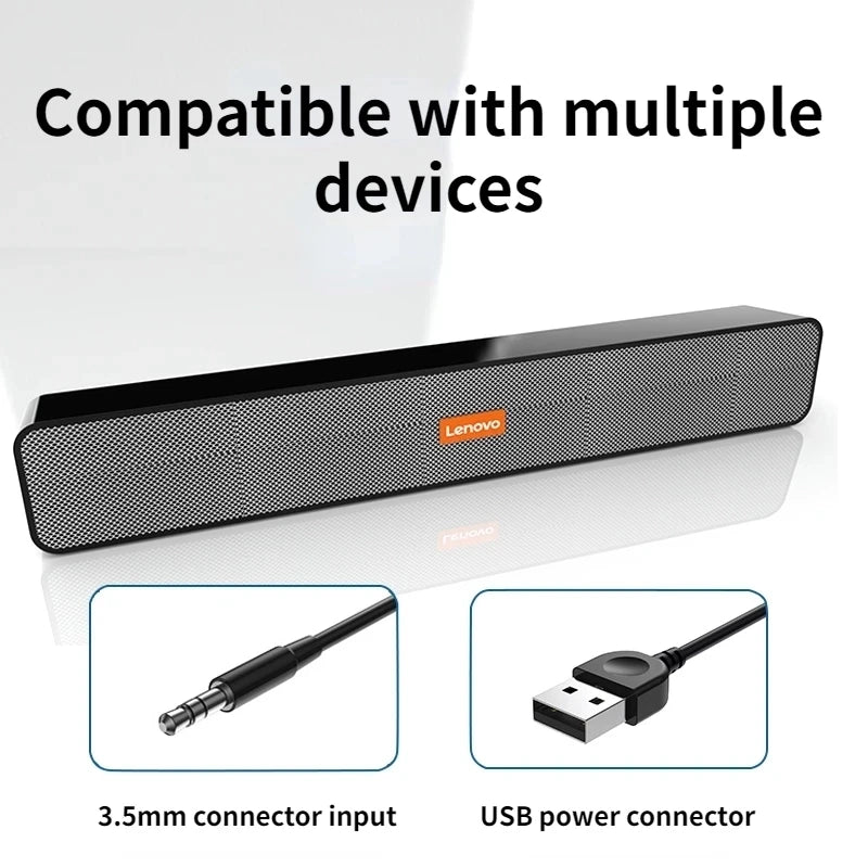 CinemaBass Home Sound Bar – Stereo Surround Speaker for TV & PC