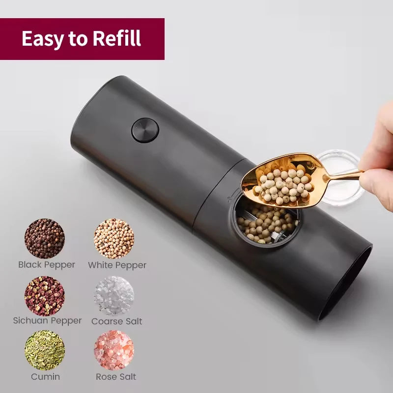 BrightSpice Duo – LED Electric Salt & Pepper Mills for Modern Kitchens