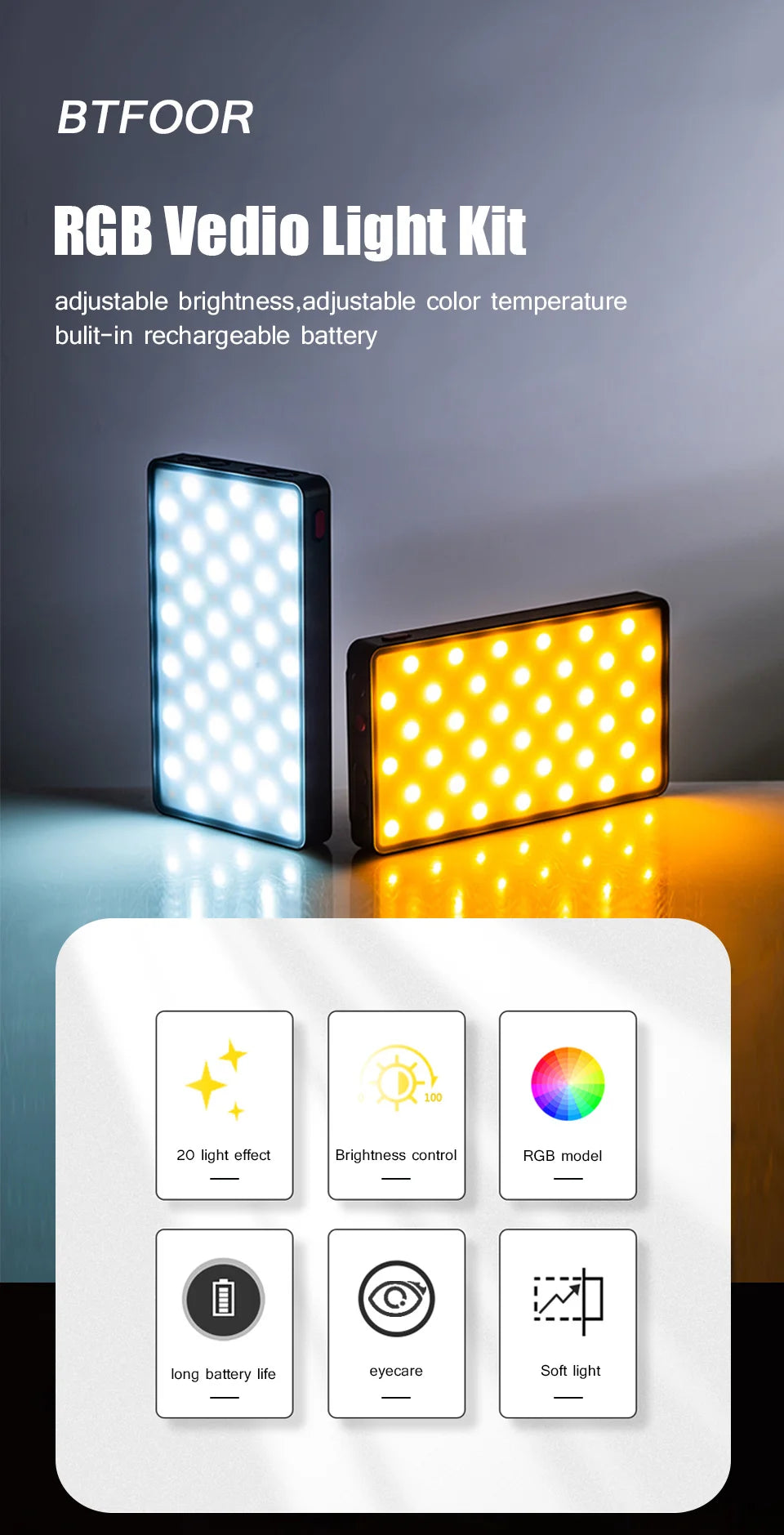 VividGlow Camera LED Panel
