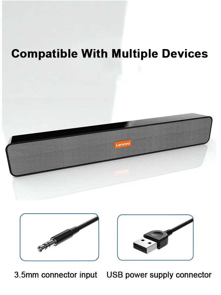CinemaBass Home Sound Bar – Stereo Surround Speaker for TV & PC