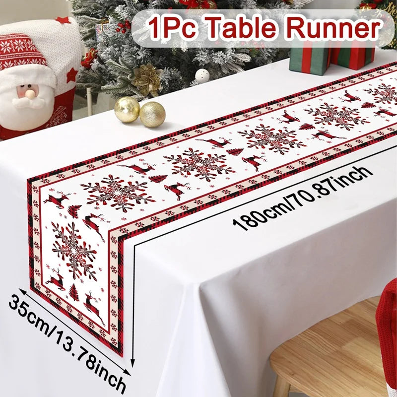 FestiveCharm™ Santa Table Runner