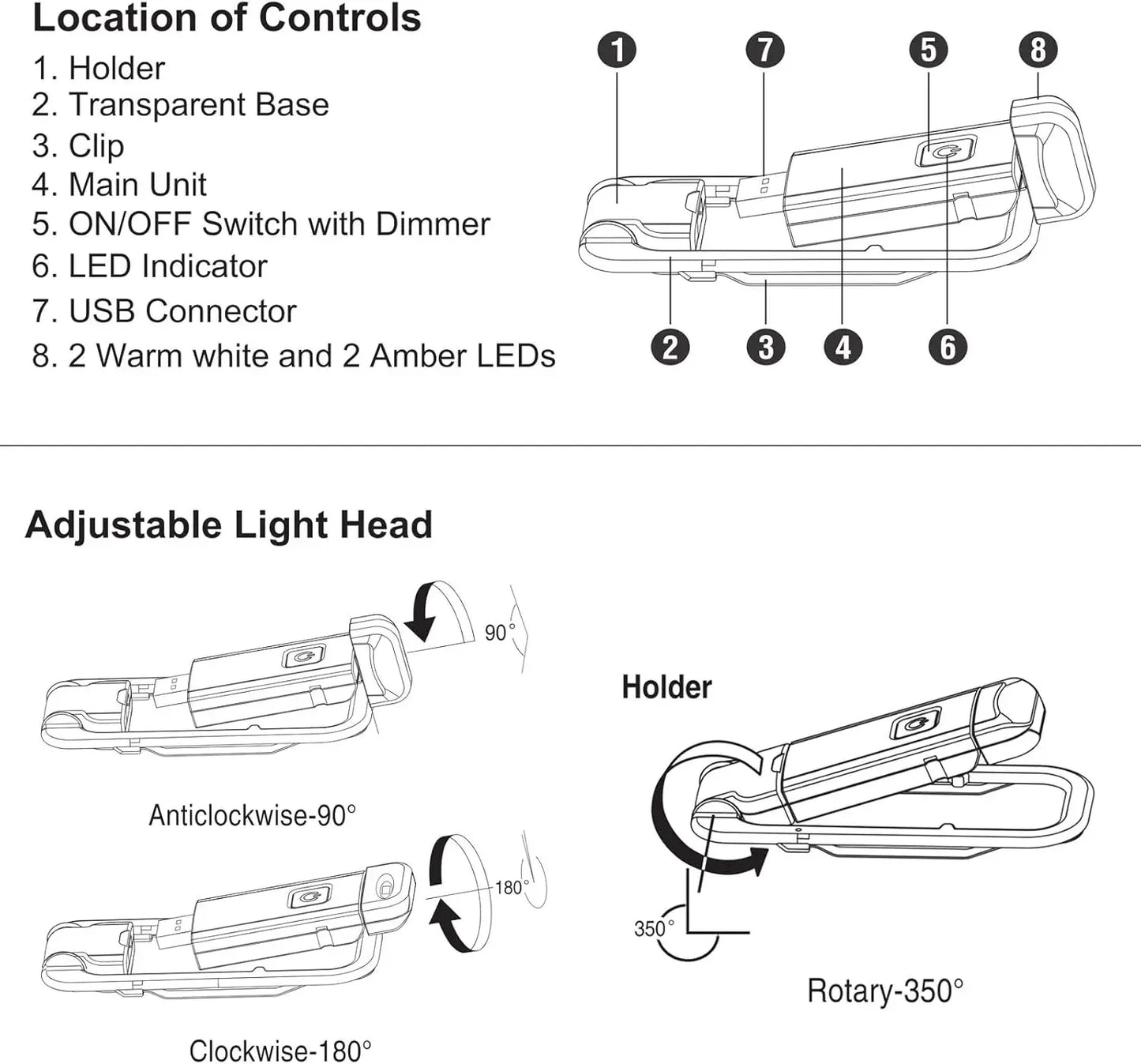NightEase LED Book Light