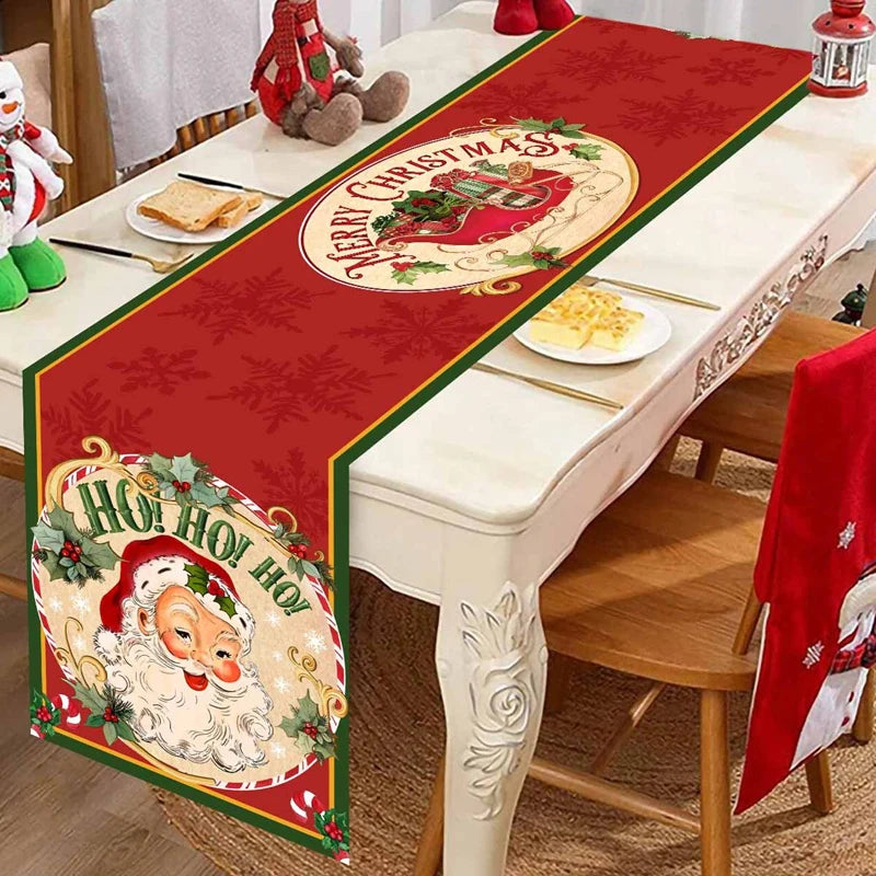 FestiveCharm™ Santa Table Runner