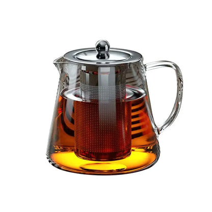 BrewVista™ Heat-Resistant Glass Teapot with Stainless Steel Infuser