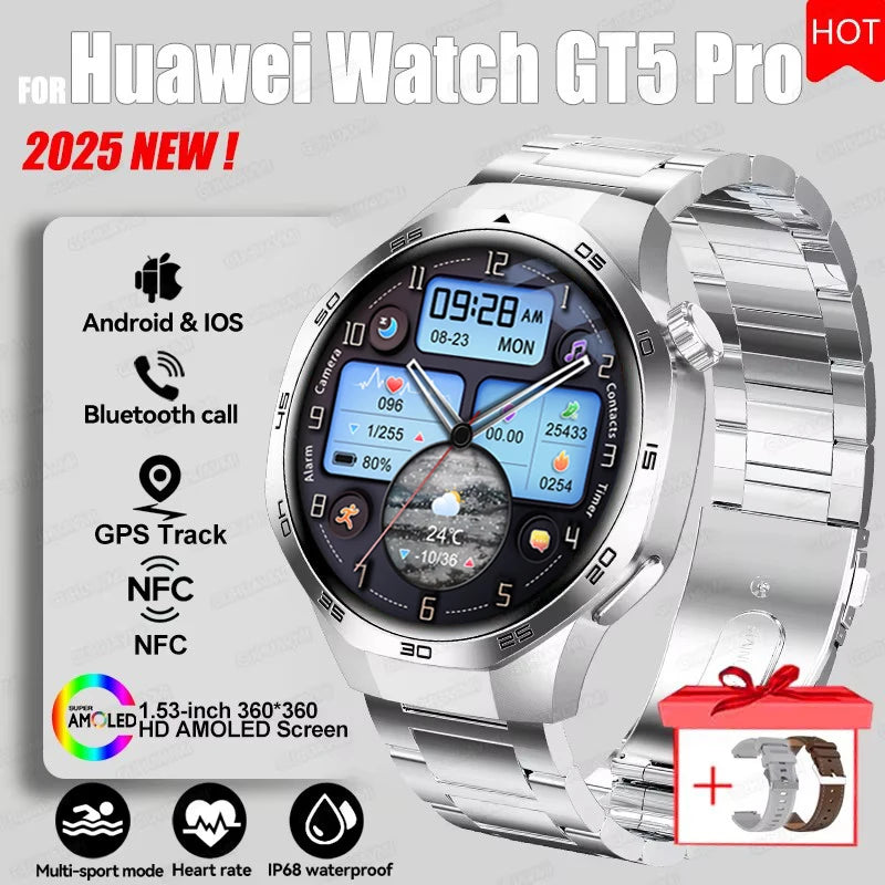 AstraGT 5 Pro – AMOLED GPS Smartwatch with NFC & Health Tracking