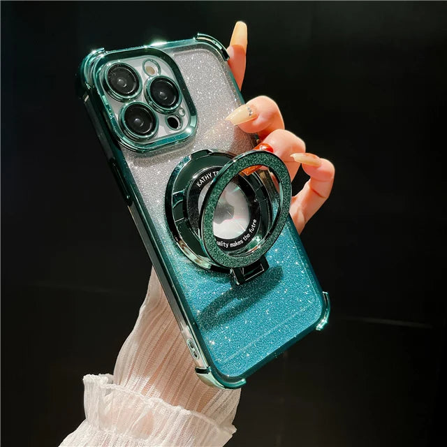 GleamGuard Pro – Luxury Magnetic Stand Case for iPhone Series