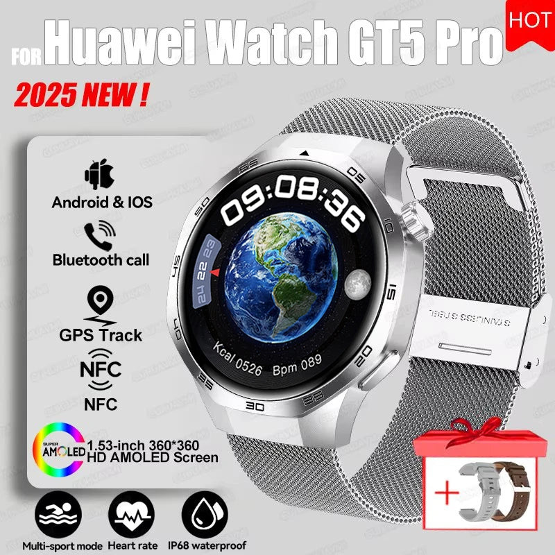 AstraGT 5 Pro – AMOLED GPS Smartwatch with NFC & Health Tracking