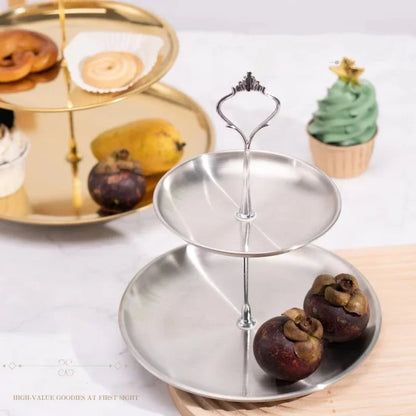 EleganceTier™ 3-Layer Stainless Steel Dessert Stand