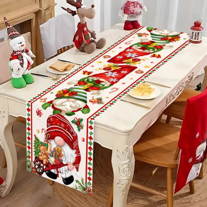 FestiveCharm™ Santa Table Runner
