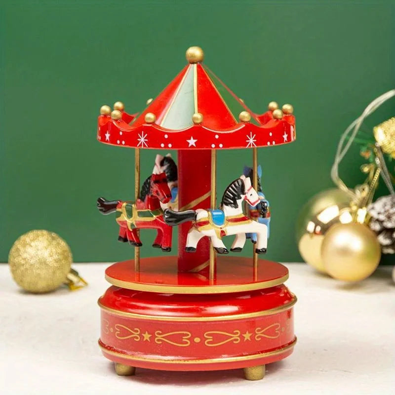 MelodyWhirl™ Vintage Carousel Music Box