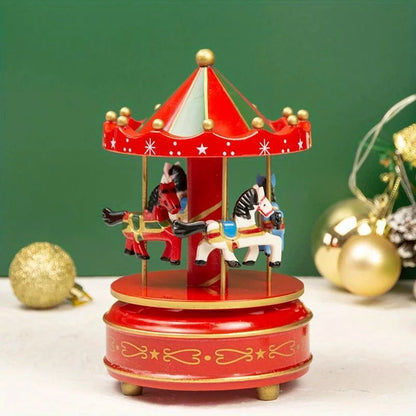 MelodyWhirl™ Vintage Carousel Music Box
