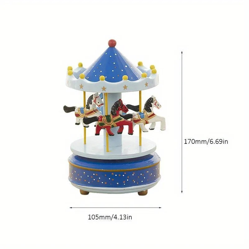 MelodyWhirl™ Vintage Carousel Music Box