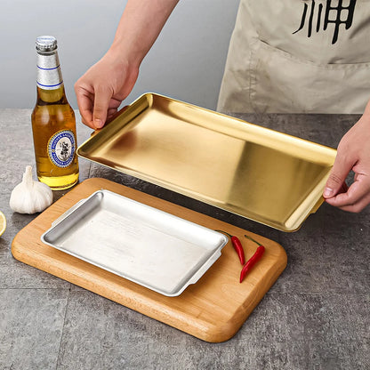 GleamDish™ Premium Stainless Steel Snack Tray