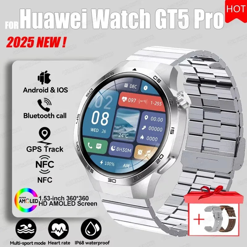 AstraGT 5 Pro – AMOLED GPS Smartwatch with NFC & Health Tracking