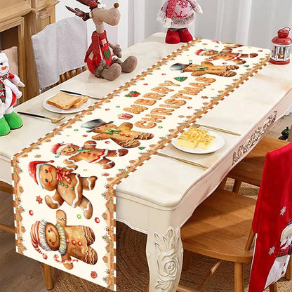 FestiveCharm™ Santa Table Runner