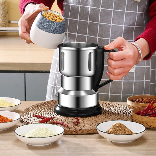 GrindEase Multipurpose Electric Grinder – Coffee & Spice Stainless Steel Mill
