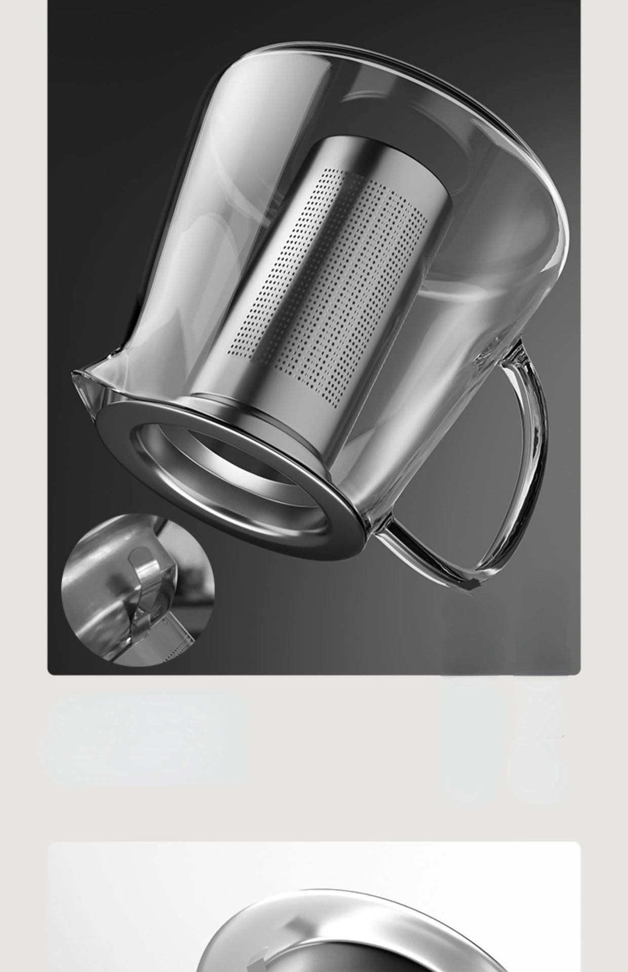 BrewVista™ Heat-Resistant Glass Teapot with Stainless Steel Infuser