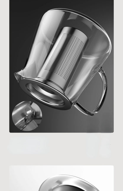 BrewVista™ Heat-Resistant Glass Teapot with Stainless Steel Infuser