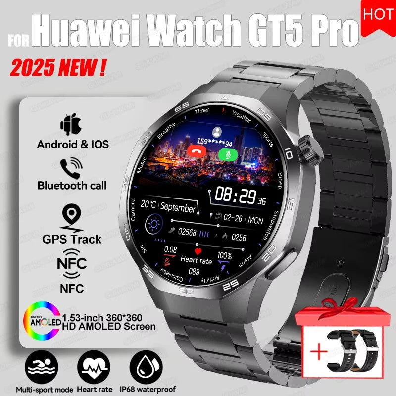 AstraGT 5 Pro – AMOLED GPS Smartwatch with NFC & Health Tracking