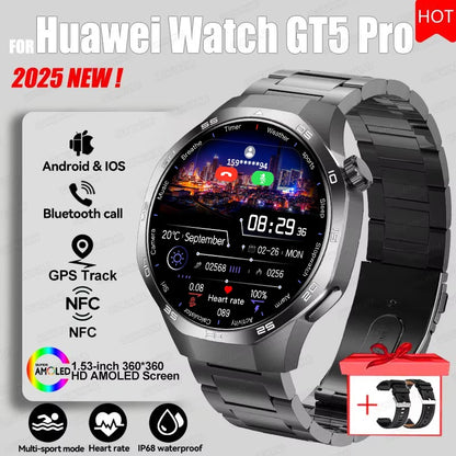 AstraGT 5 Pro – AMOLED GPS Smartwatch with NFC & Health Tracking