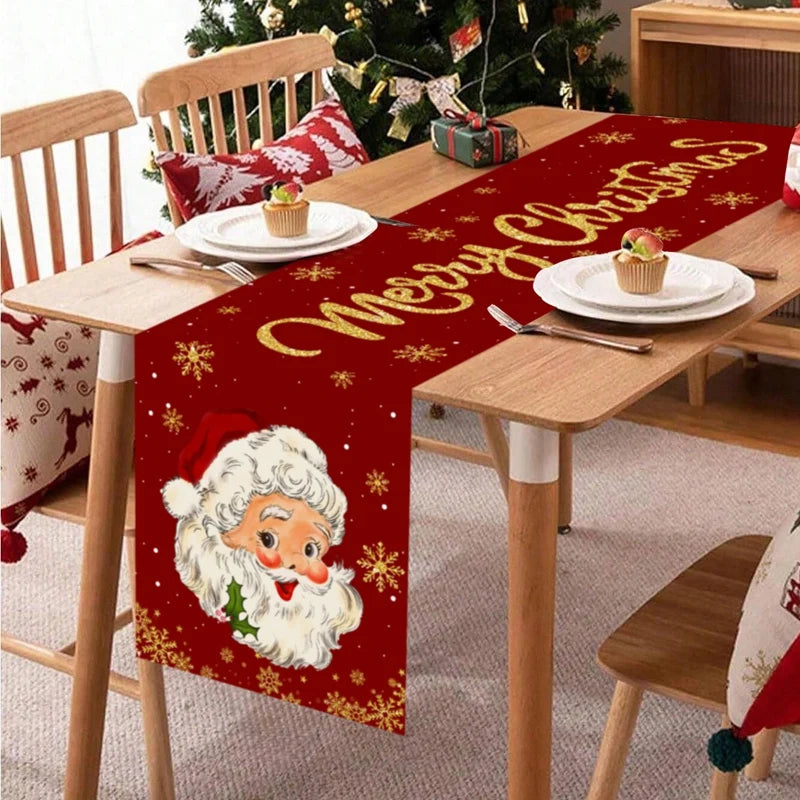 FestiveCharm™ Santa Table Runner