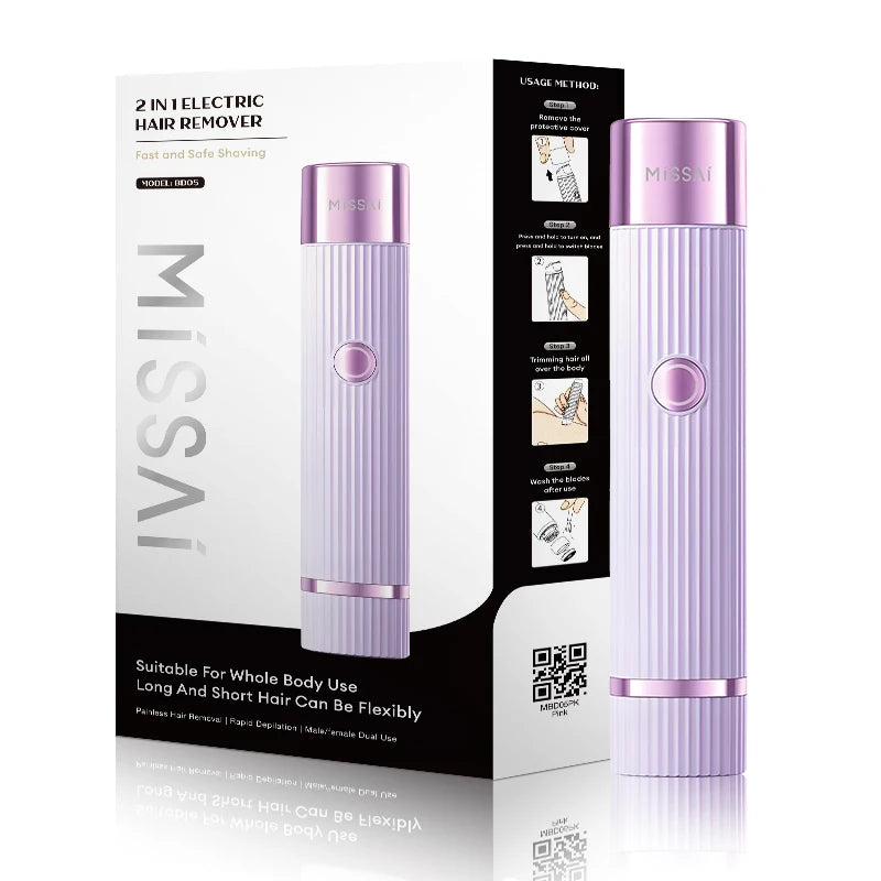 SilkEase™ 2-in-1 Electric Epilator & Shaver