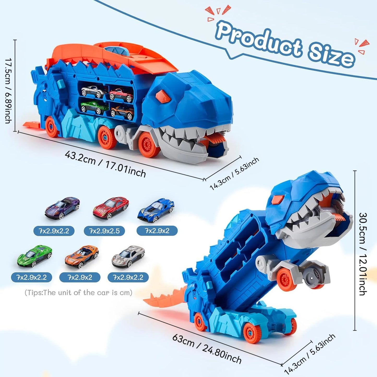 Jurassic Racer™ Dinosaur Deformation Car Track Toy