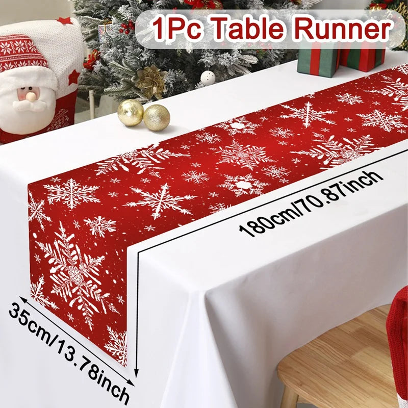 FestiveCharm™ Santa Table Runner