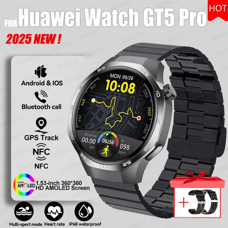 AstraGT 5 Pro – AMOLED GPS Smartwatch with NFC & Health Tracking