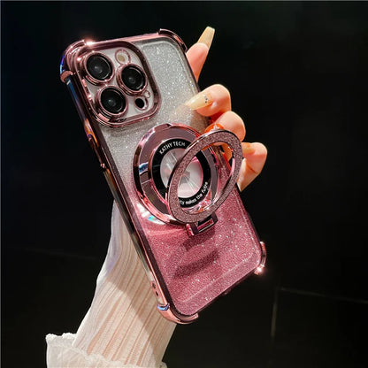 GleamGuard Pro – Luxury Magnetic Stand Case for iPhone Series