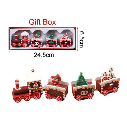 MerryRails™ Festive Wooden Train Decor