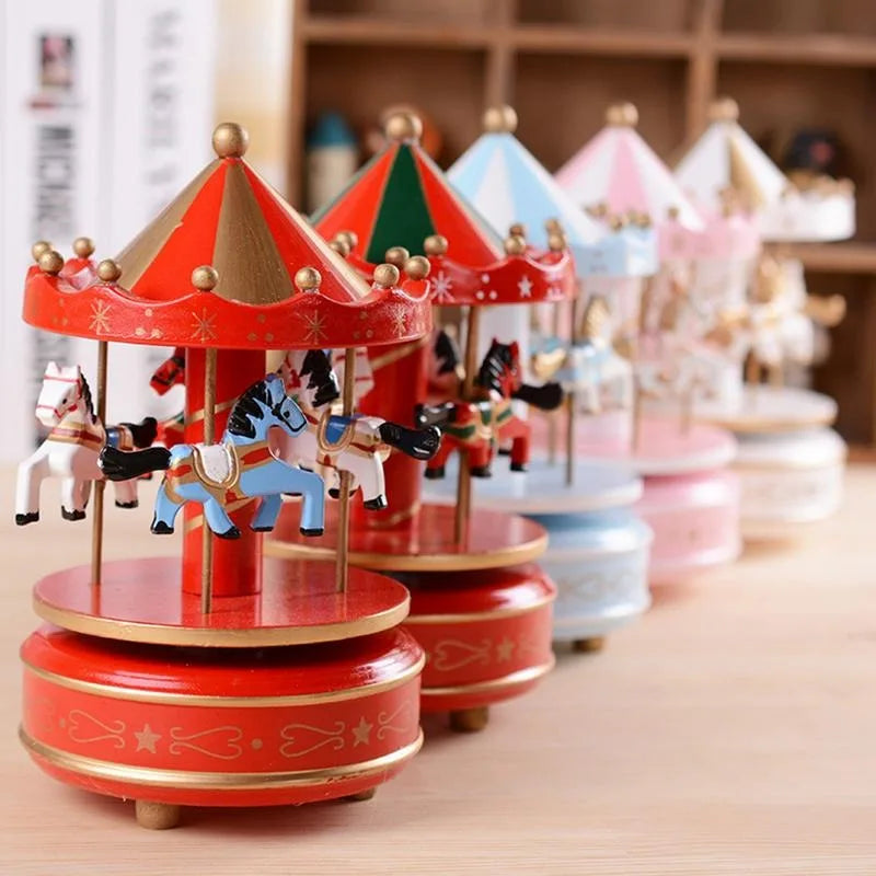 MelodyWhirl™ Vintage Carousel Music Box