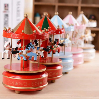 MelodyWhirl™ Vintage Carousel Music Box