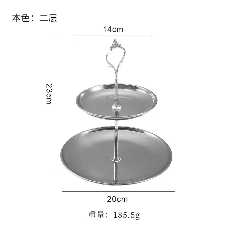 EleganceTier™ 3-Layer Stainless Steel Dessert Stand