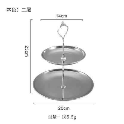 EleganceTier™ 3-Layer Stainless Steel Dessert Stand
