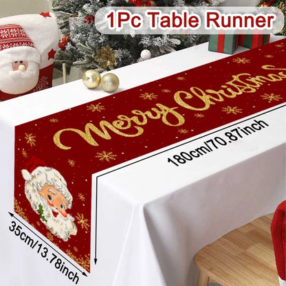 FestiveCharm™ Santa Table Runner