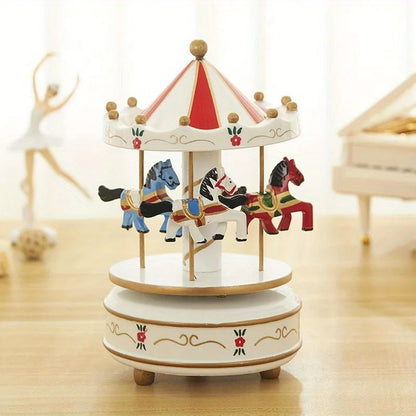 MelodyWhirl™ Vintage Carousel Music Box