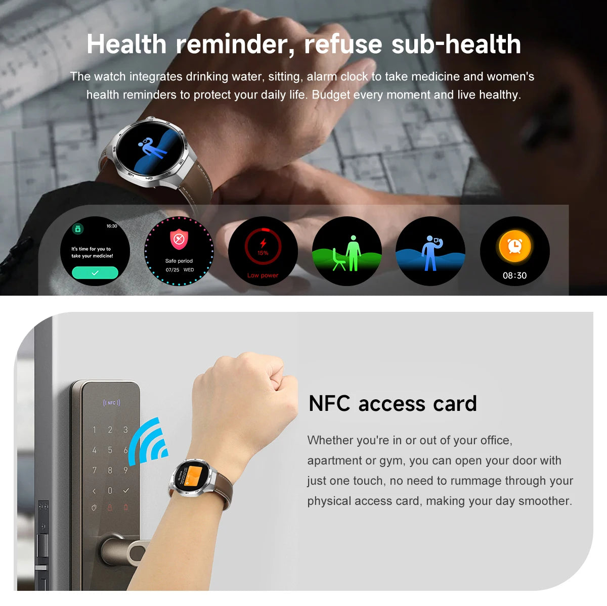 AstraGT 5 Pro – AMOLED GPS Smartwatch with NFC & Health Tracking