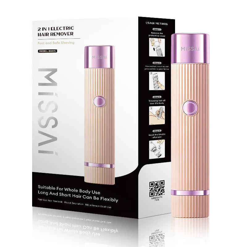 SilkEase™ 2-in-1 Electric Epilator & Shaver