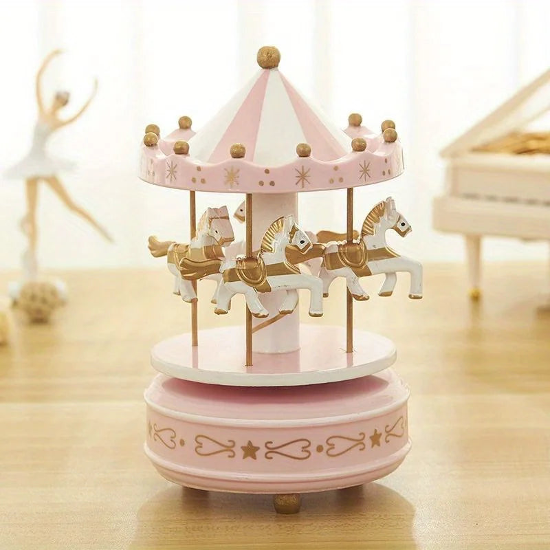 MelodyWhirl™ Vintage Carousel Music Box